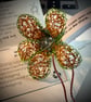 Flower ring on sterling silver base - Image 1