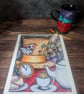 'Time For Tea ?' Mad Hatter Greetings Card - Image 5