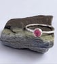 SILVER Pink Tourmaline Ring, Handmade Urban Design Jewellery