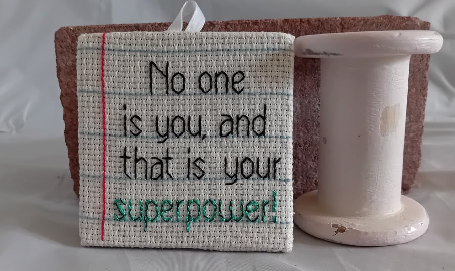 Motivational Quote Wall Hanging - "Superpower"