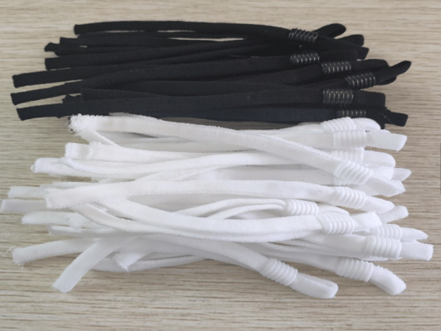 Pack of 10, Precut Elastic with stopper 5mm