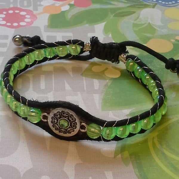 Ladies Bead and Braid Bracelet