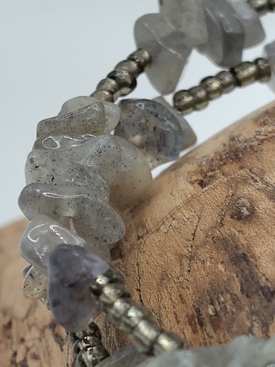 Sibercat. Labradorite Stone Bracelet by BDS.