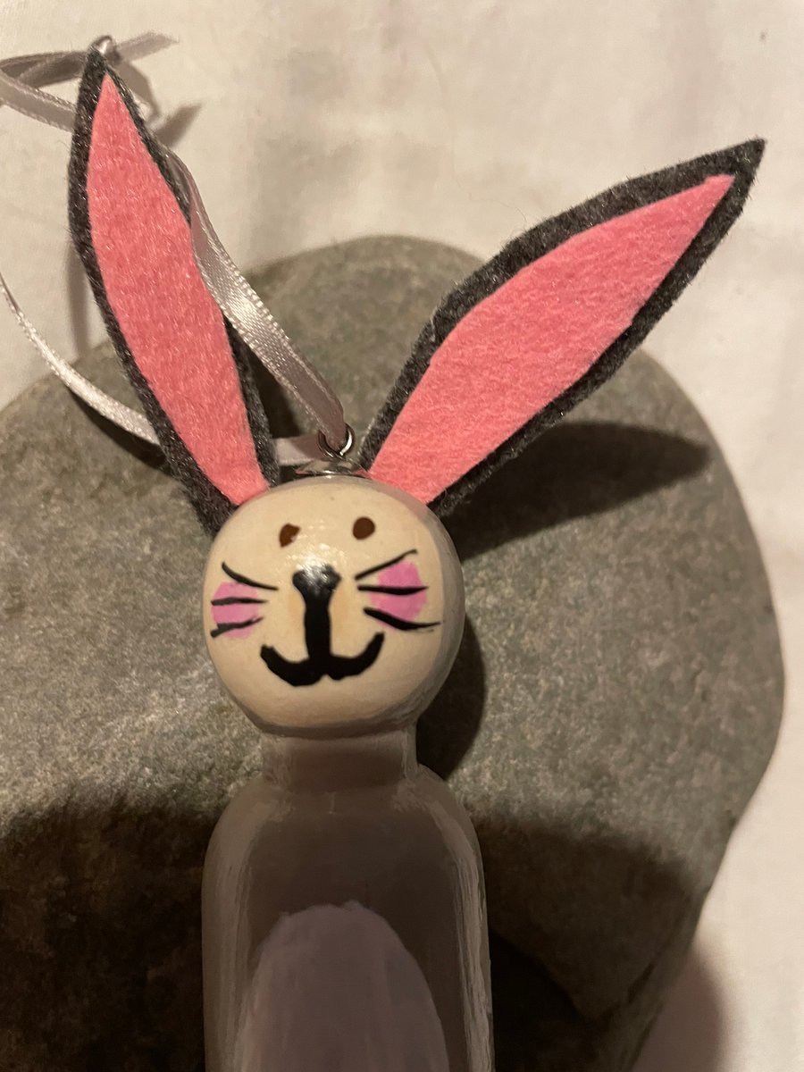 Peg Doll Male Rabbit - Folksy