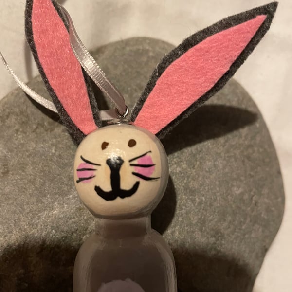 Peg Doll Male Rabbit - Folksy