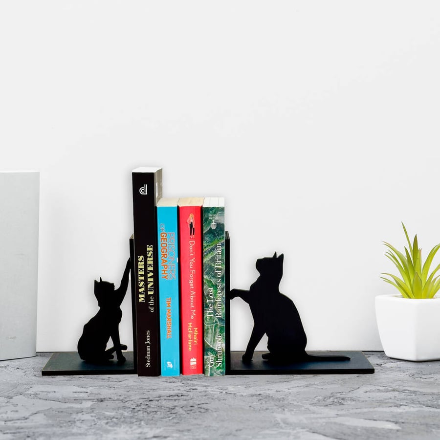 Cat With Kitten Eco Friendly Bookends