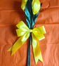 Beautiful Trio of Yellow Ribbon Tulips - Yellow Bow. Faux Flowers Gift - Image 3