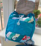Blue patchwork cotton rucksack - Image 3