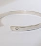 Heart Bangle, Recycled Sterling Silver, Hand Stamped - Image 7