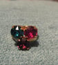 Swarovski  'Disco Lights' Themed Adjustable Trio Ring  - Image 1