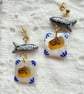 Mediterranean Sardine Tin Earrings - Unique piece - Image 4