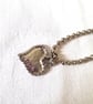 Upcycled Silver-coloured Metal Heart Charm Necklace w Ball Chain, 2000s Style - Image 2