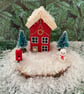 Miniature Christmas Cottage Ornament