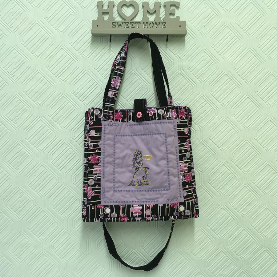 VIRGO. Horoscope Bag with Shoulder Strap and Handles, Sign of the zodiac