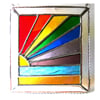 Rainbow Beach Stained Glass Suncatcher Handmade 030