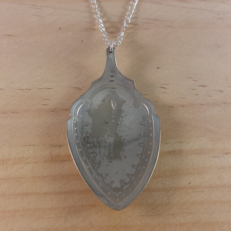Upcycled Silver Plated Flower Jam Spoon Necklace (SPN102505)