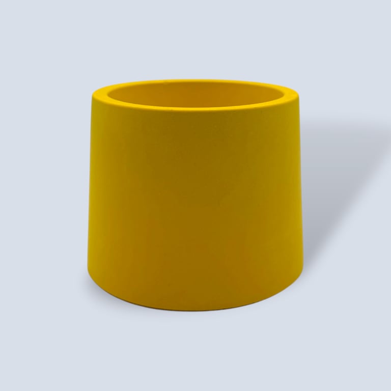 Small Yellow Round Plant Pot 7.5 cm Indoor Succulent Planter Gift