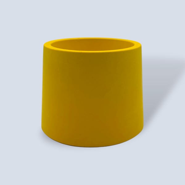 Small Yellow Round Plant Pot 7.5 cm Indoor Succulent Planter Gift