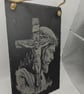 Jesus Carrying the Cross Slate Plaque Christian Wall Art Religious Hanging Sign  - Image 2