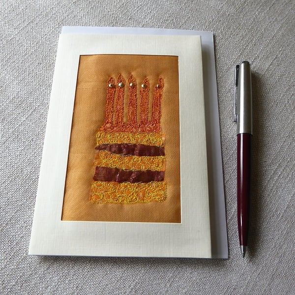 Individually Hand Crafted Textile Blank Card