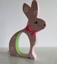 Easter Bunny Chocolate Egg Holder Wooden Hand Painted  - Image 3
