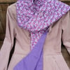 Handmade Organic Cotton Scarf with Ceramic Heart Scarf Pin