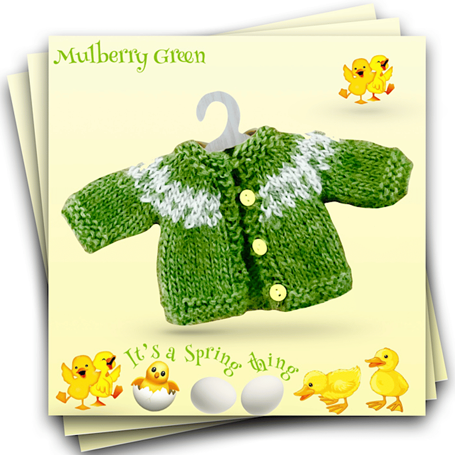 Spring Green Yoked Cardigan