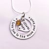 Personalised I love you to the moon and back hand stamped necklace