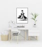 Ballerina pencil drawing print, Ballerina illustration wall art, ballerina gift - Image 4