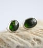 Chrome diopside stud earrings - Image 4