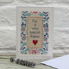 Special Friend card, carefully hand-stitched, very pretty, a card to keep!!