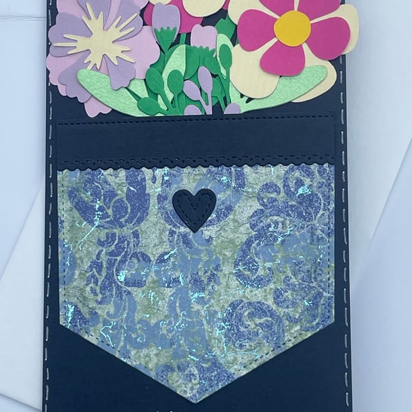 A pocket full of posies Mother's Day card