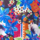 Vibrant Colourful Floral Soft Floaty Sheer Chiffon Fabric 3 meters 