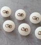 9 16" 15mm 24L Designer Buttons Polyester Pearl Ivory - Image 2