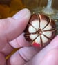 Brown Small standing ceramic pumpkin decoration  - Image 4