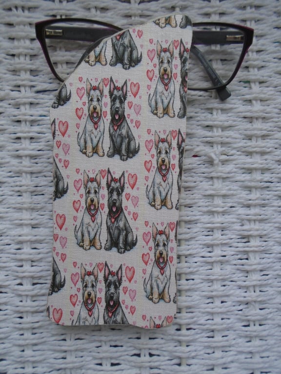 Westie & Scottish Terrier Dogs Glasses Case 