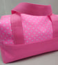 Bags, Pink Box Shaped Multi Use Bag, Zip, Handles, Sewing, Crochet, Craft Room - Image 2