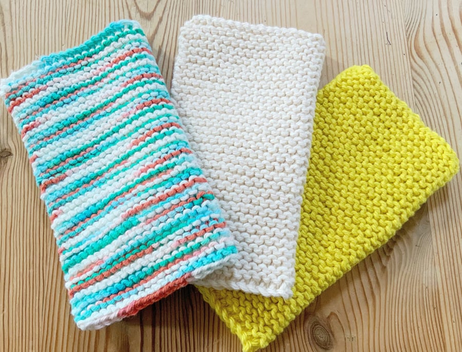 3 Reusable Washcloths. Flannel. Cloth. Dishcloth. Cotten Cloth. Facecloth.