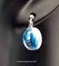 Blues Fused Glass French Drop Earrings and Pendant Set - Image 9