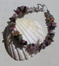 Watermelon Tourmaline Gemstone Beaded Rainbow Bracelet "Joy"