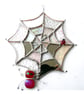 Spiders Web Suncatcher Stained Glass with Red Spider and Ladybird 046 - Image 4