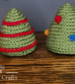 2 Crocheted Christmas Tree Decorations - Image 1