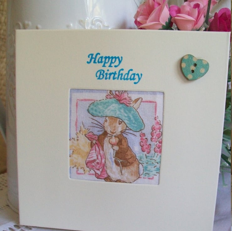 Peter Rabbit handmade birthday card from 1970s ... - Folksy