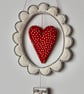 'Love you' - Heart Surrounded by a Scalloped Frame  - Hanging Decoration - Image 4