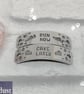 "Run Now Cake Later" Hand Stamped Trainer Tags - Image 3