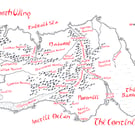 Forth Wing Map Hand Drawn Tolkien Style Map Artwork