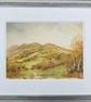 Malverns in Autumn . Original watercolour painting by Christopher Hughes 