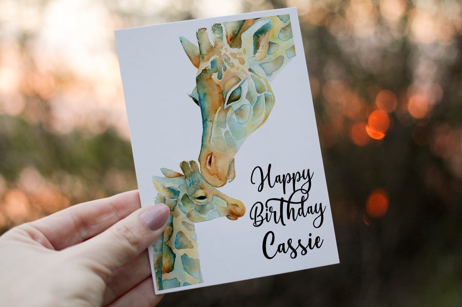 Giraffe Birthday Card, Card for Birthday, Birthday Card, Friend Birthday Card