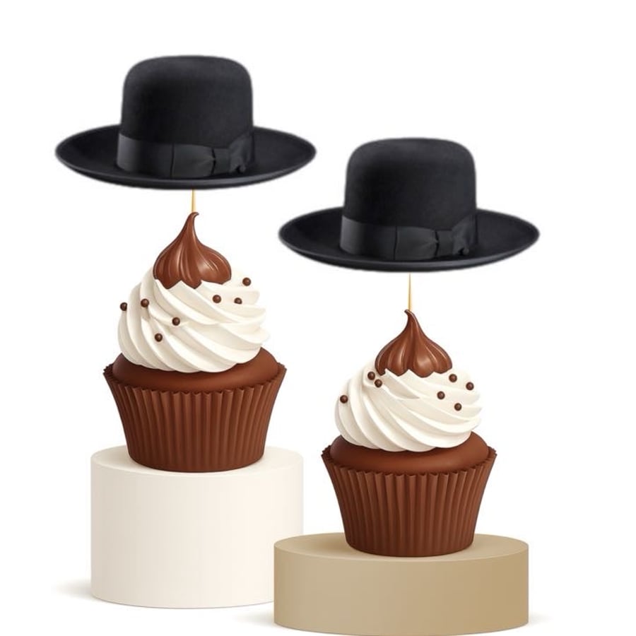 Bar Mitzvah Cupcake Toppers 15pk Jewish Celebration Party Decorations