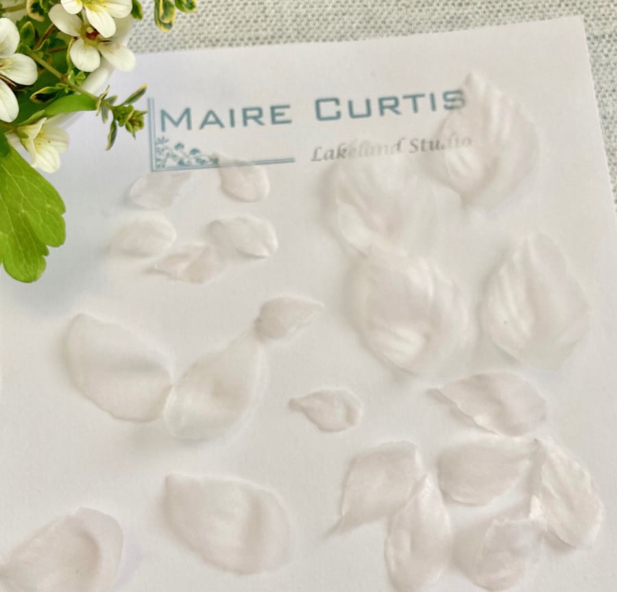 Hand Crafted Blush Silk Organza leaves